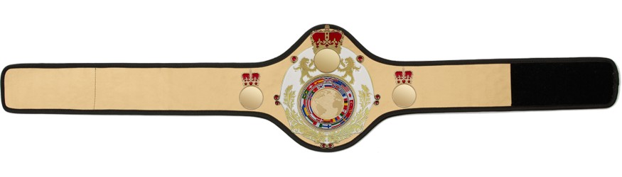 QUEENSBURY PRO LEATHER WORLD FLAGS CHAMPIONSHIP BELT -QUEEN/W/G/FLAG - AVAILABLE IN 10+ COLOURS